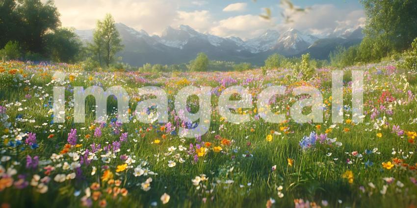 Vibrant Wildflower Meadow Landscape
