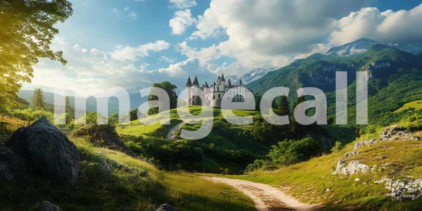 Mountain Chateau Scenic Landscape Photography