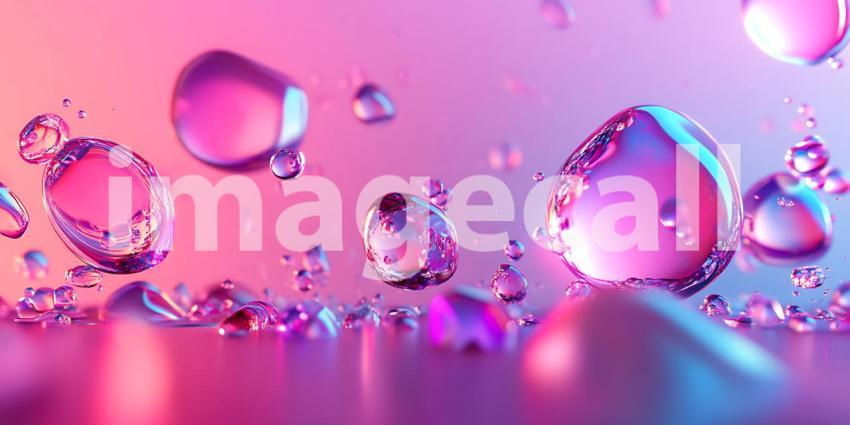Pink and Purple Water Droplets Abstract Background Texture
