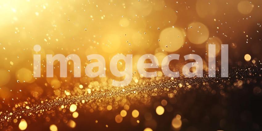 Golden Bokeh Lights Sparkling Background Texture