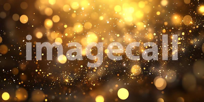 Golden Light Bokeh Sparkling Background Texture