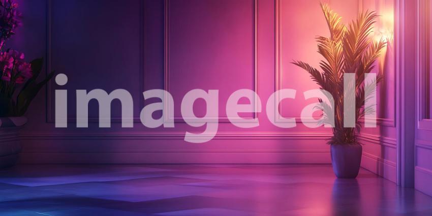 Dramatic Purple Room Background Elegant Interior Design for Visu