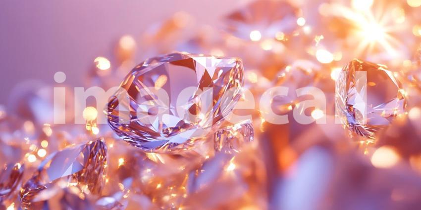 Sparkling Diamonds Pink and Purple Gemstone Background