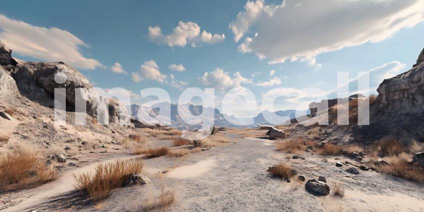 Epic Desert Landscape Breathtaking Panoramic Vista