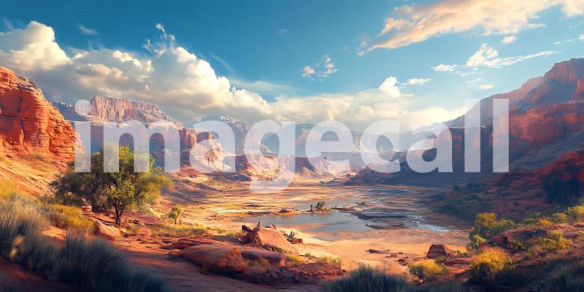 Stunning Desert Landscape Breathtaking Canyon Vista