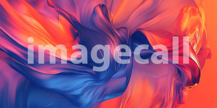 Vibrant Abstract Art Stunning Red and Blue Swirls