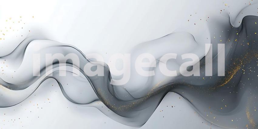 Elegant Black and White Ink Wash Abstract Art