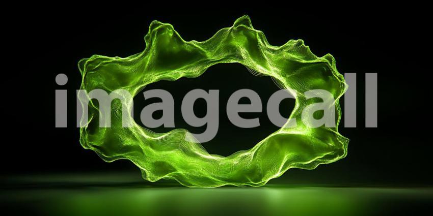 Luminous Green Abstract Ring Energy Nature and Design Inspiratio
