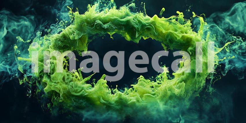 Vibrant Green Abstract Swirl A Mesmerizing Visual