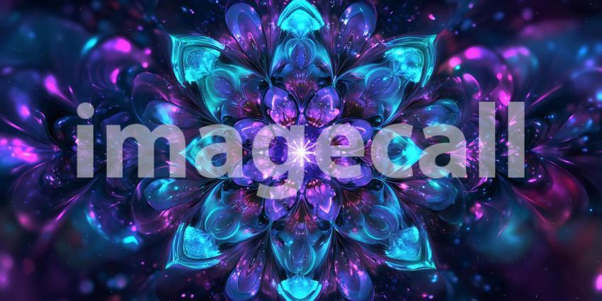 Mystic Nebula A Vibrant Fractal Artwork