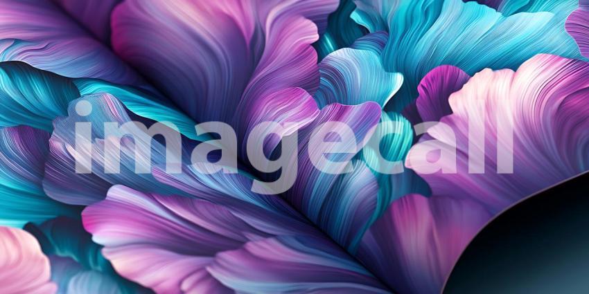 Vibrant Abstract Art Swirling Hues of Purple Teal and Pink