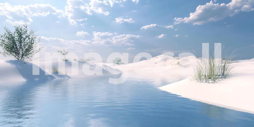 Winter Wonderland Serene Snowscape Panorama