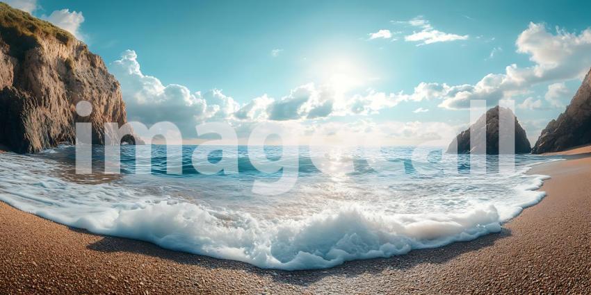 Stunning Ocean Waves Crashing on Pebble Beach
