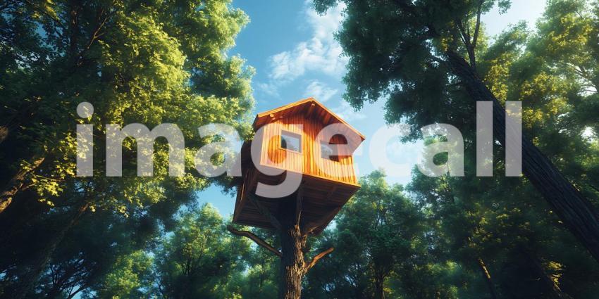 Enchanted Treetop House A Whimsical Escape in Lush Forest