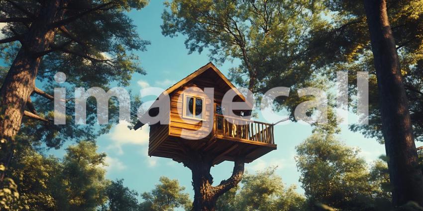 Enchanting Treetop House Picturesque Escape in Lush Forest