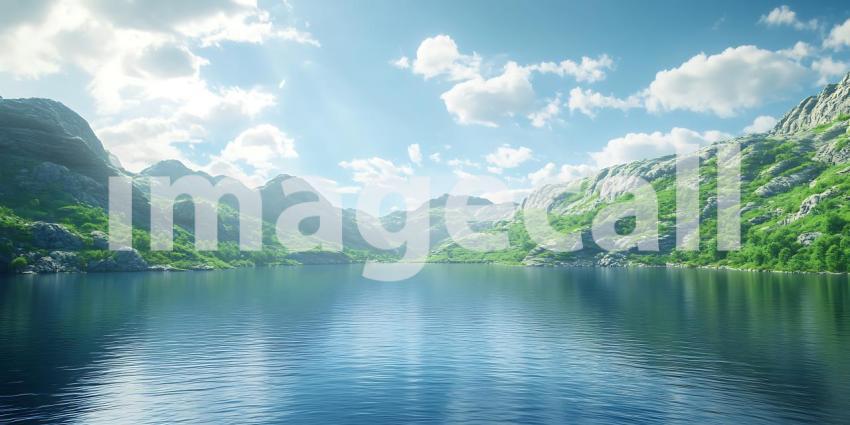 Serene Lake  Mountain Landscape Stunning Nature Photography