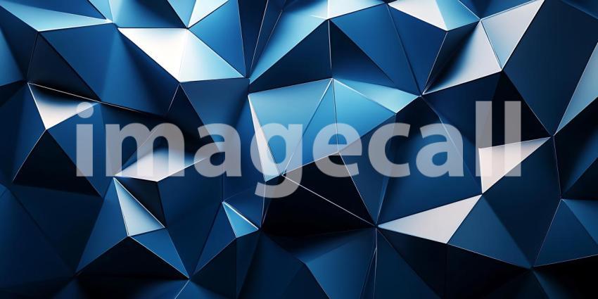 Abstract Blue Geometric Texture Triangular Pattern Background fo