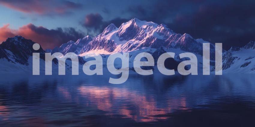 Majestic Mountain Peaks at Sunset Breathtaking Landscape Photogr