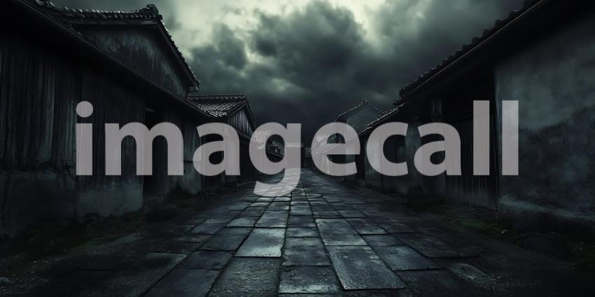 Eerie Asian Alleyway A Dark and Mysterious Scene