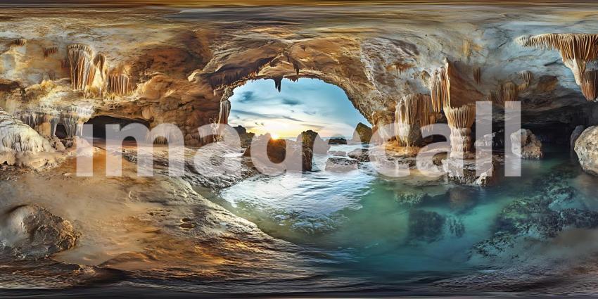 Stunning Ocean Cave Sunset Breathtaking Coastal Landscape Photog