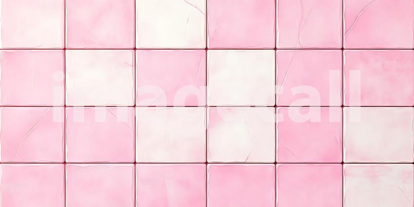 Pink and White Gingham Pattern Watercolor Texture Background