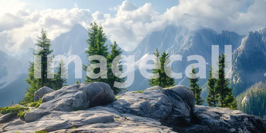 Majestic Mountain Landscape Scenic View of Alpine Peaks and Ever