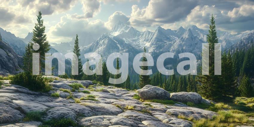 Majestic Mountain Vista Breathtaking Alpine Scenery