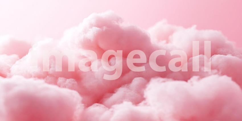 Pink Cotton Candy Clouds A Sweet Background