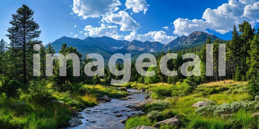 Majestic Mountain River Scenic Landscape Photography