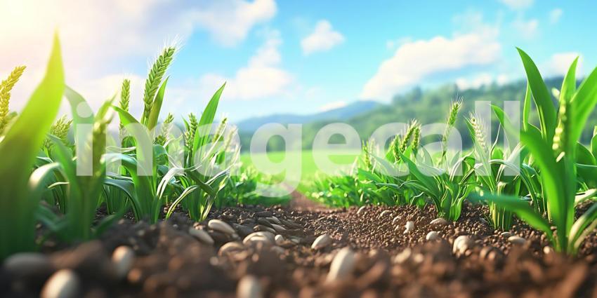 Vibrant Green Field Natures Lush Landscape