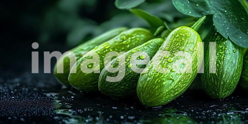 Vibrant Green Cucumbers Fresh Produce Garden Bounty Natures Good