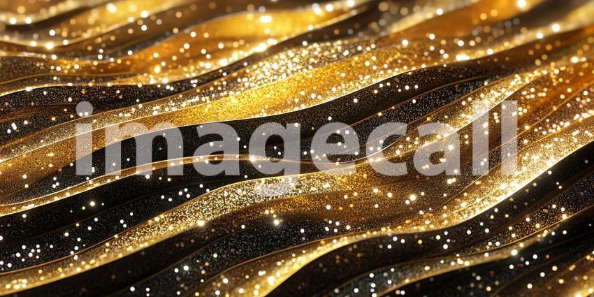 Stunning Gold and Black Glitter Texture Perfect Background