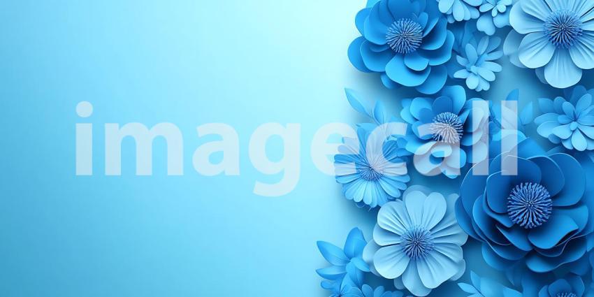 Stunning Blue Floral Arrangement Elegant Background