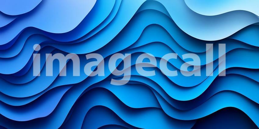 Abstract Blue Wave Pattern Layered Texture Background for Design