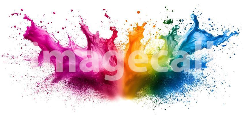 Vibrant Color Explosion Abstract Paint Splash Background