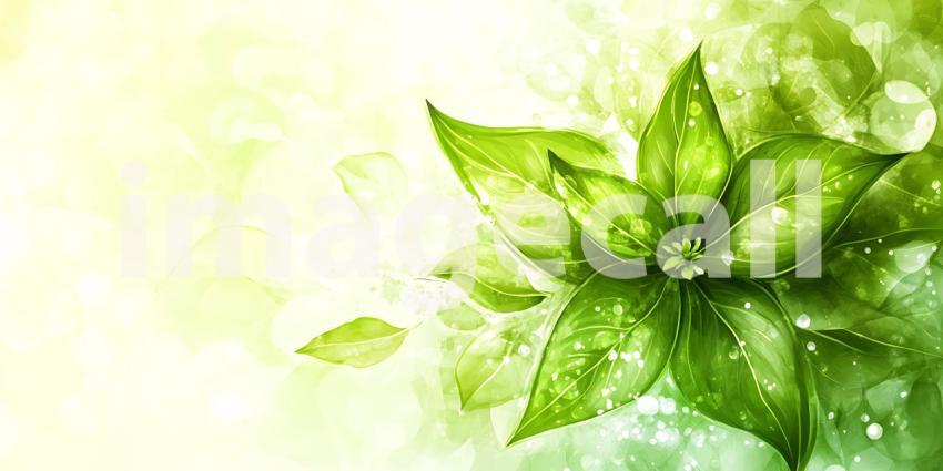 Vibrant Green Leaf Design Natures Artistic Beauty