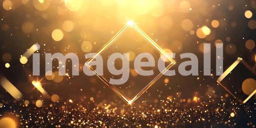 Golden Light  Diamond Frame Luxury Background Texture