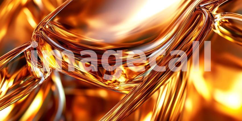 Fiery Abstract Background Intense Orange and Gold Flames Texture