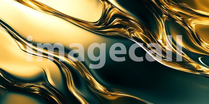 Abstract Gold and Teal Swirls A Dynamic Background Texture