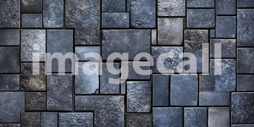 Blue Stone Pavement Texture Seamless Background for Design Proje