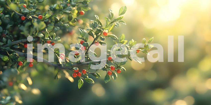Stunning Sunlit Berries Nature Photography Featuring Vibrant Aut