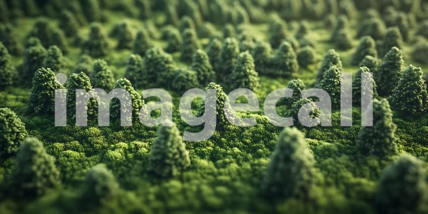 Lush Green Forest A Natural Aerial View