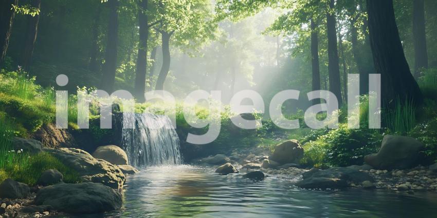 Serene Forest Stream Natures Tranquil Escape