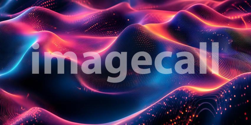 Vibrant Nebula Abstract Background with Cosmic Waves