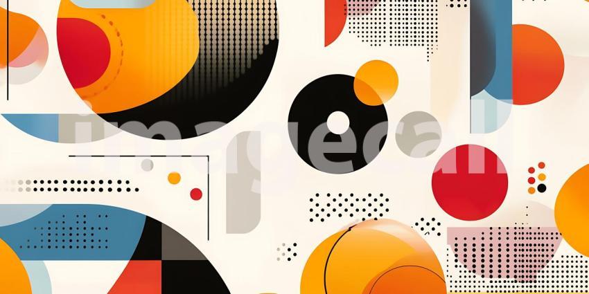 Vibrant Abstract Art Geometric Shapes and Bold Colors