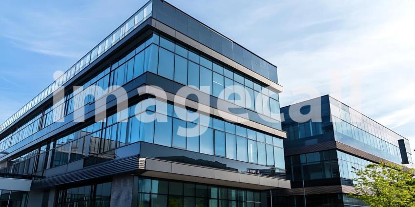 Modern Office Building Architecture Glass Facade Urban Developme
