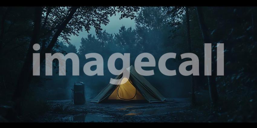 Enthralling Night Scene Mysterious Forest Hut  Ambient Lighting