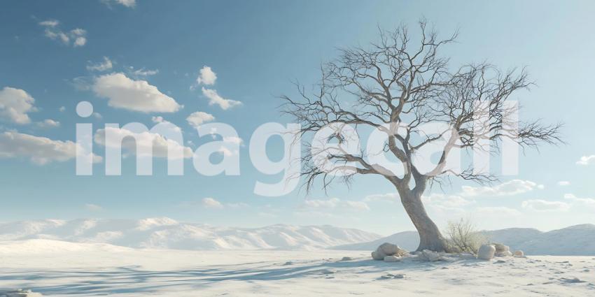 Musical Tree Winter Landscape Abstract Nature Photography