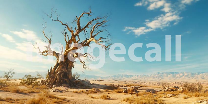 Lone Desert Tree AweInspiring Landscape Photography