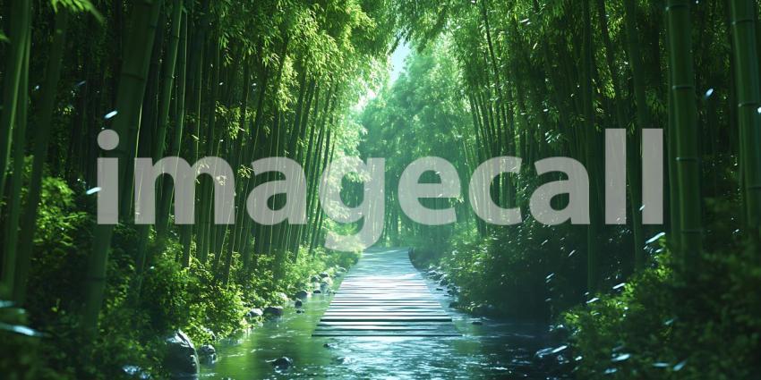 Lush Green Tunnel Natures Serene Pathway